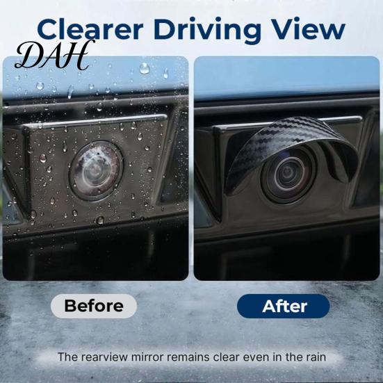 Side Mirror Rain Visor Backup Camera Cover for Ford Maverick 2022-2026, Rearview Car Exterior Accessories Sun Shield, Carbon Fiber Pattern Soft