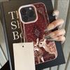 Винтажный чехол для телефона с цветочным узором и оленем для iPhone 17 16 15 14 13 12 11 Pro Max Plus 17 Air XS Max X XR, чехол с текстурой личи