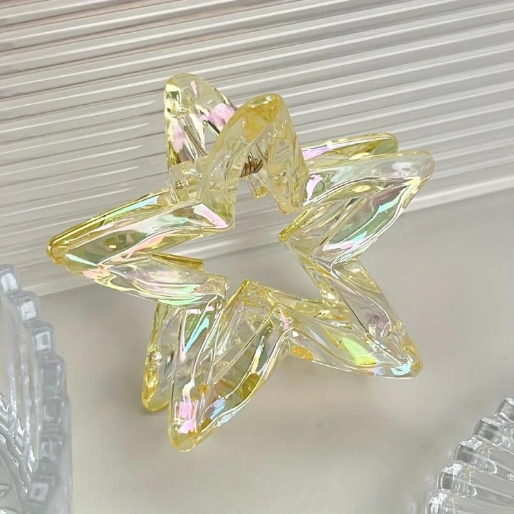 Красочная полая заколка-акула-звезда Сладкая заколка для полусобранных волос Милая заколка-хвост в форме пятиконечной звезды Модная заколка для волос