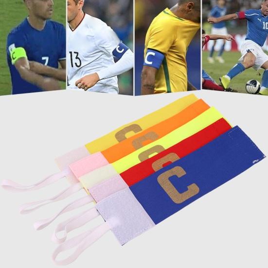 Soccer Captain Armband Nylon Elastic Adjustable Basketball Captain Armband Outdoor Football Player Band