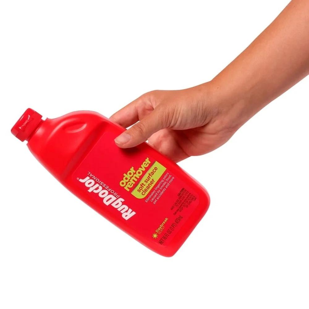 Odor Remover Cleaner Soft Surfaces Eliminates Pet Urine Smoke Food Stains Deep Cleans Carpets Upholstery Fresh Scent Non-Toxic