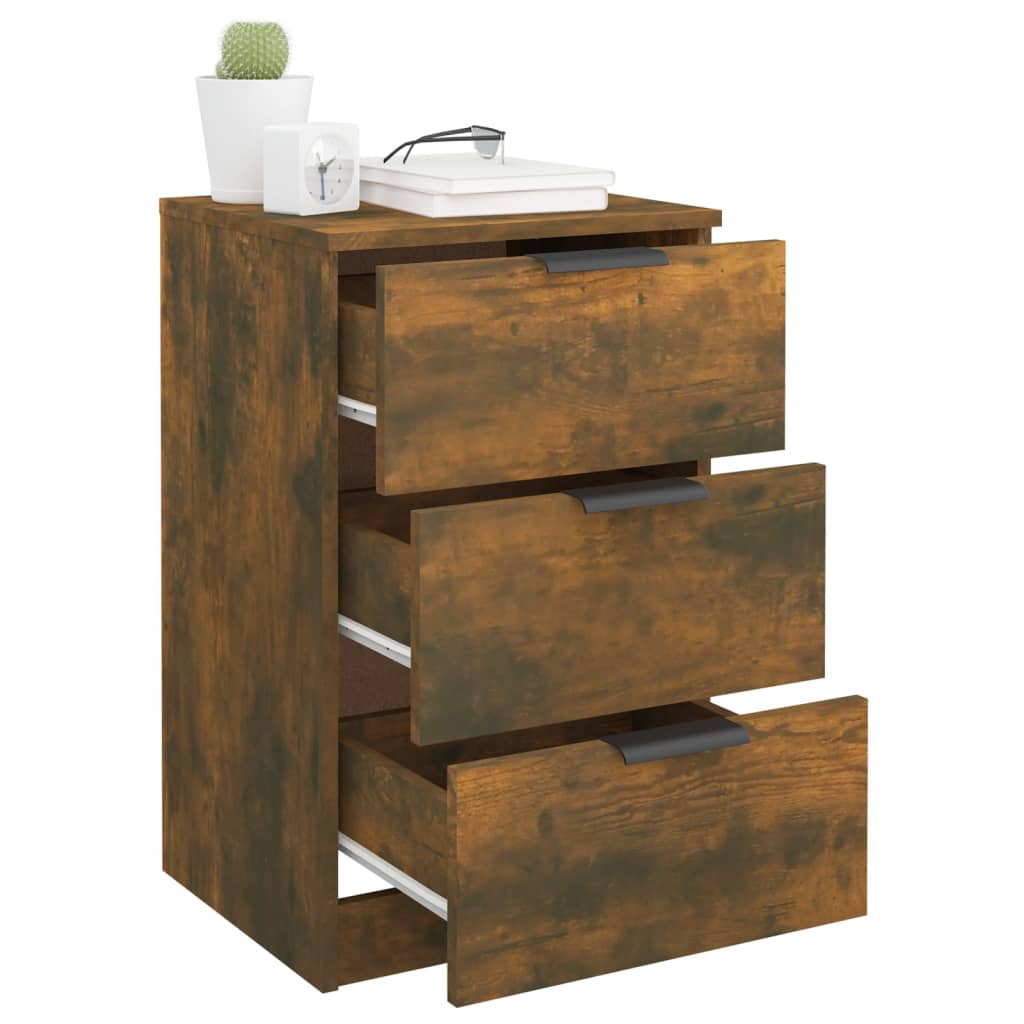 Nightstands 2 pcs Smoked Oak 40 x 36 x 65 cm