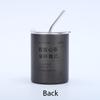 1Pc Vacuum Stainless Steel Kettle Double Layer Mug With Straw Coffee Mug Ice Urchin Coffee Mug