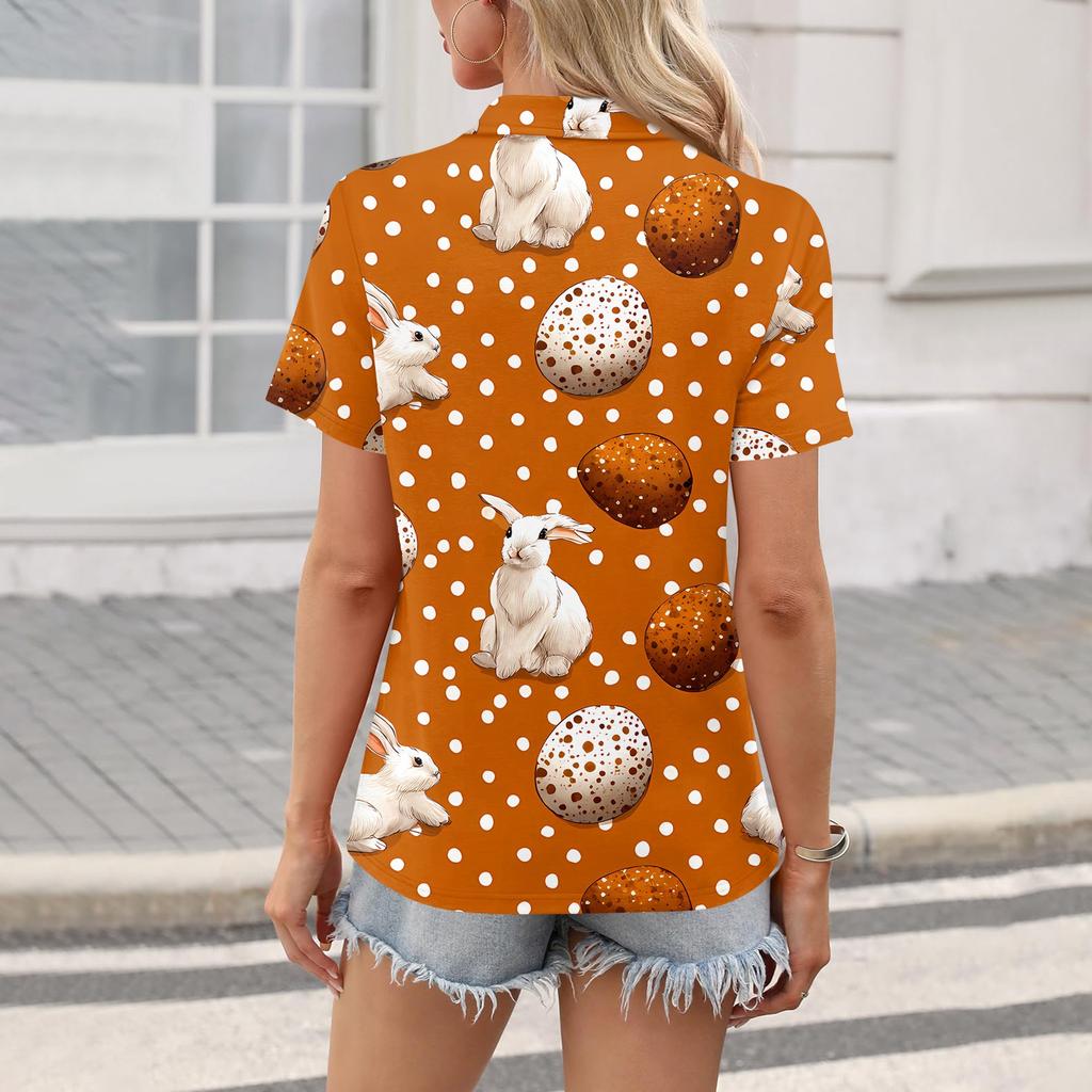 Женская мода Повседневная рубашка с лацканами и короткими рукавами, цветная, женские топы