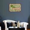 1-Pack Rustic Retro Décor Metal Panel, 20×30cm and 30×40cm, Aged Sign for Hallway, Dining Area or Study