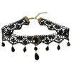 Gothic Black Lace Necklace For Women Girl Boho  Pearl Sexy Lace Choker Punk Dark Lolita Style Halloween Jewelry