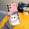 Чехол для телефона Funda для Samsung Galaxy S26 Ultra S23 S24 Note 20 8 9 10 S20 Ultra S10 S9 S21 FE S25 Plus Мультяшный милый кот