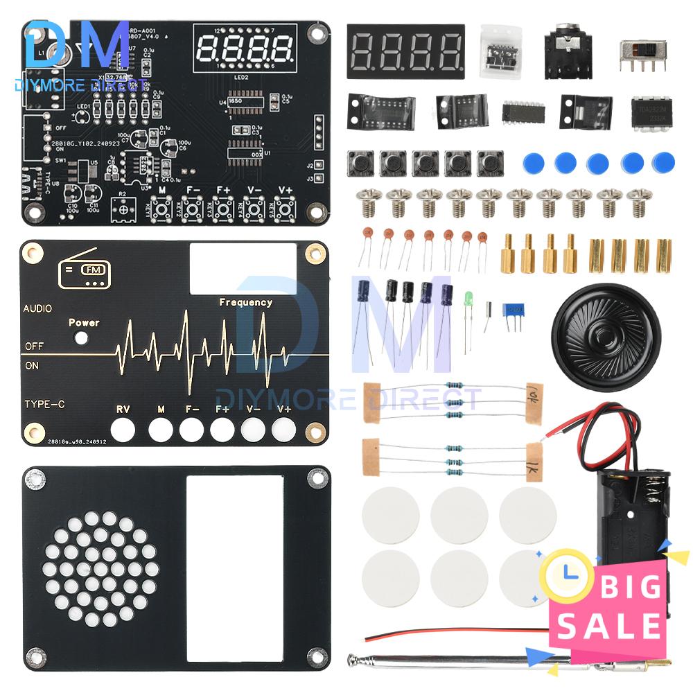 DC 5V RDA5807M Радиокомплект FM Электронная сборка Полный диапазон Пайка Сборка DIY Тип loose parts Type C