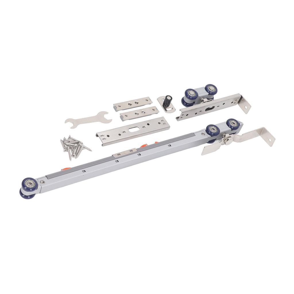 Роликовая тележка 4 колеса Бесшумная тележка Сборка ролика для раздвижной двери из массива дерева Стеклянная дверь