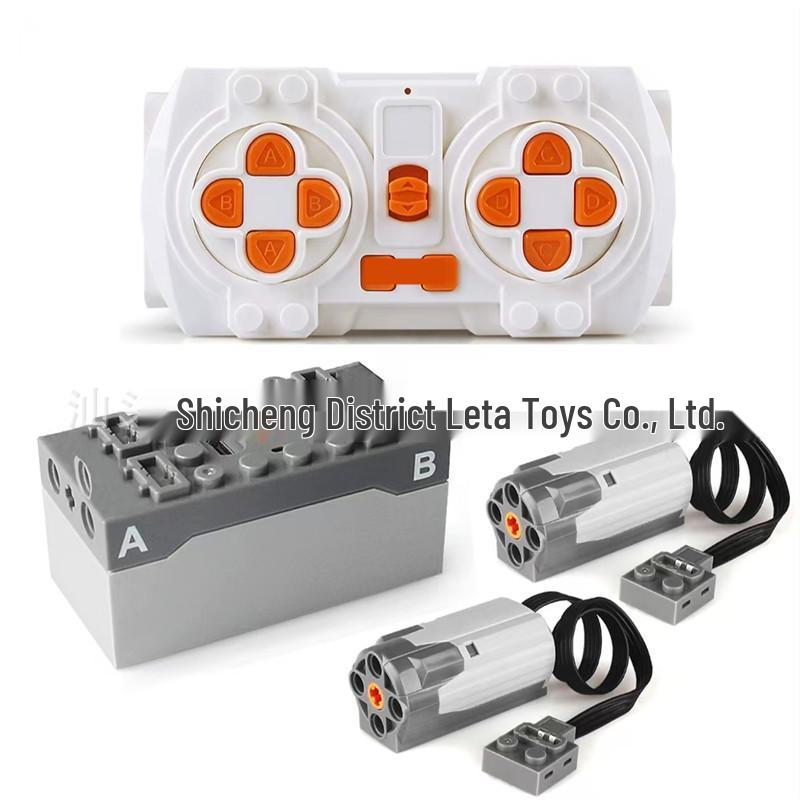 Cross-border Motor Building Blocks: Power Set with Remote Control, Receiver, and Lithium Battery