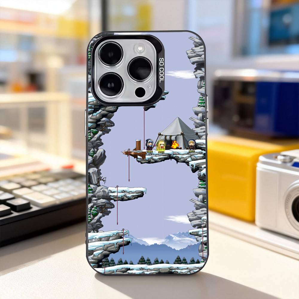 Милый Чехол для Телефона Игры M-Maplestory Для iPhone 17,16,15,14,13,12,11,Pro,XS,Max,Plus,Mini,SE4,E IMD Матовый Черный