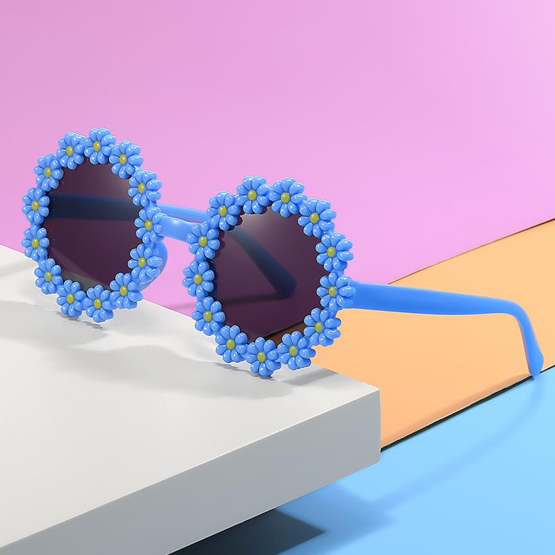 Детские маленькие солнцезащитные очки в форме цветка, милые фотоочки, детские декоративные очки, солнцезащитные очки для путешествий