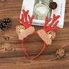 Фестивальный аксессуар для волос в виде оленьих рогов Безопасная пластиковая основа и бархатистое покрытие Звенящие колокольчики для рождественского мероприятия