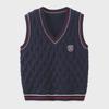 Boys' Autumn V-Neck Sweater Vest - New Trendy Knitted Children's Wear for Fall and Winter.