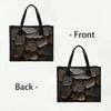 Vintage Cracked Texture Tote Bag Fashion Large Capacity Casual Daily Shoulder Handbag for Women