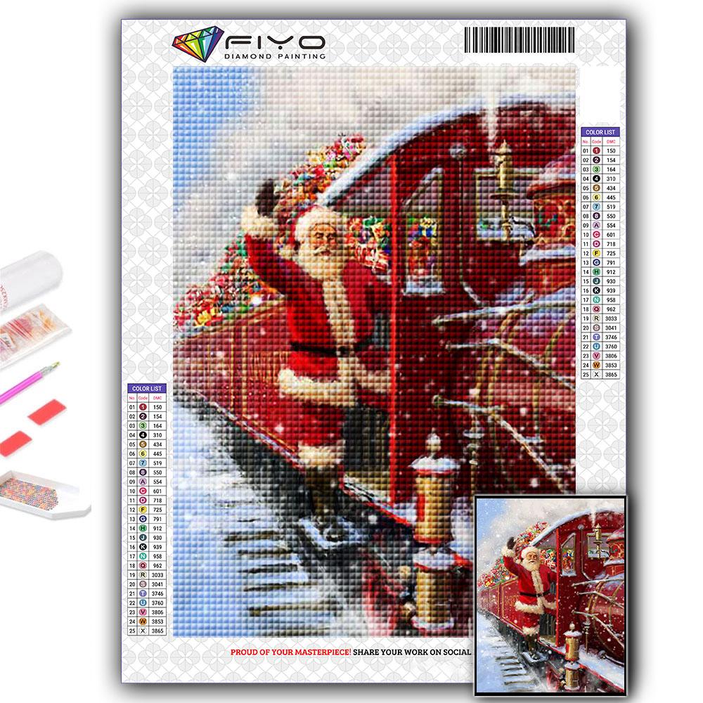 5D DIY Алмазная картина вышивка крестиком Рождественская елка Санта-Снеговик Алмазная вышивка Мозаика Настенное украшение дома