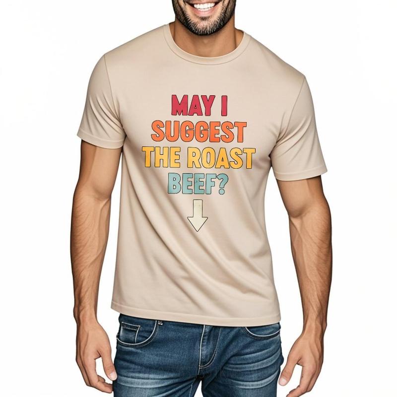Anime ONeck Unisex Tshirt Oversized Summer Boys T Shirt May I Suggest The Roast Beef Short Sleeve Soft Crew Neck Tee Shirt