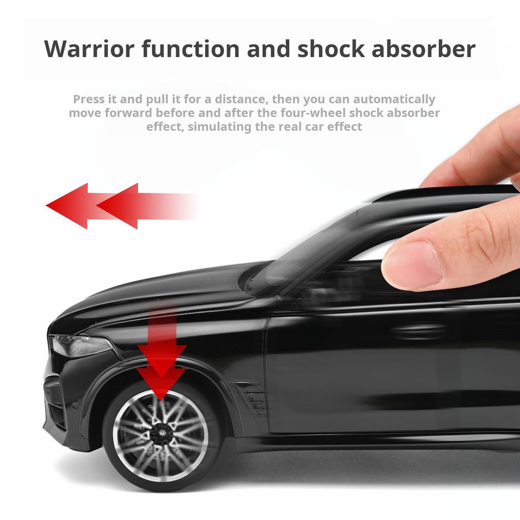 1:24 Large BMW X5M Alloy Car Model Officially Licensed Light & Sound Pull Back Diecast Vehicle Boys Collection Ornament & Gift