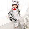 Детский комбинезон-пижама с изображением кота кигуруми, комбинезон для девочек, одежда для сна с животными, комбинезон с капюшоном, пижама без обуви