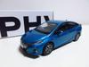 Toyota New Prius PHV PRIUS PHV Образец цвета Не для продажи Миниатюрная машинка Spirited Aqua Metallic 1/30