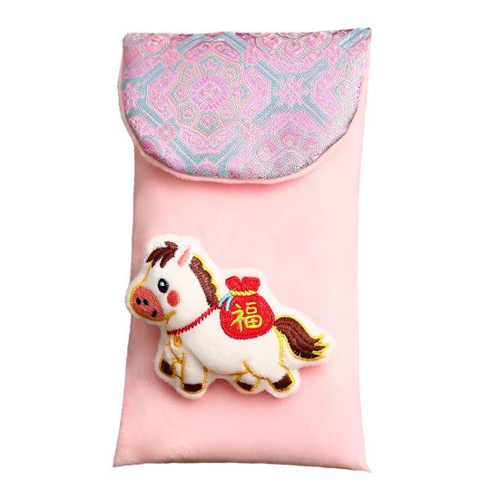 Chinese New Year Red Envelope Fabric Lucky Money Pockets for Cash