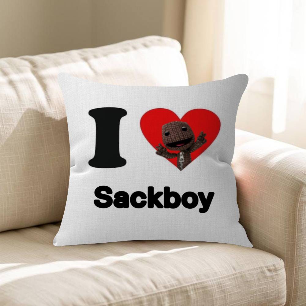 Забавная подушка-чехол Sackboy из LBP Наволочка для подушки Гостиная Диван Домашний декор На заказ