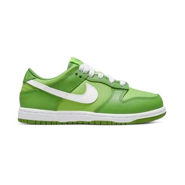 Nike Кроссовки Dunk Low PS Chlorophyll для детей, зеленые, ярко-зеленые, белые DH9756-301