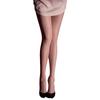 Ultra-thin Silky Sequin Glitter Open-Crotch T-Back Stockings - White or Black Silk