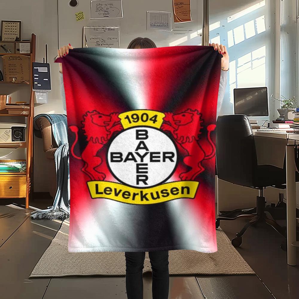 1Pc Bayer Leverkusen Print Flannel Blanket High Quality Warm Comfortable Cover for All Seasons Perfect for Gifts Home Decor