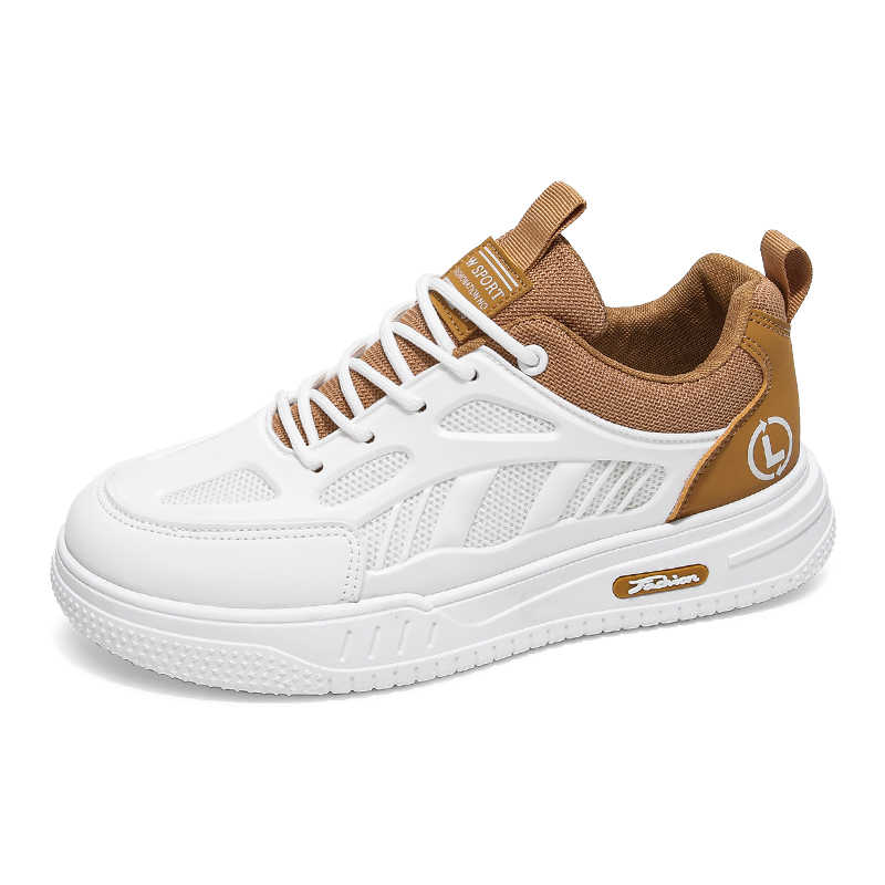 40 Hight Top Men's Breathable Sneakers Vulcanize Couple Beige Sports Shoes Joggings Overseas Daily Top Comfort Top Luxury