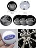 4Pcs For Ford Focus MK4 Explorer Mustang Fiesta MK7 Ranger Car Wheel Tire Center Hub Cap Badge Sticker Cover Auto Accessories
