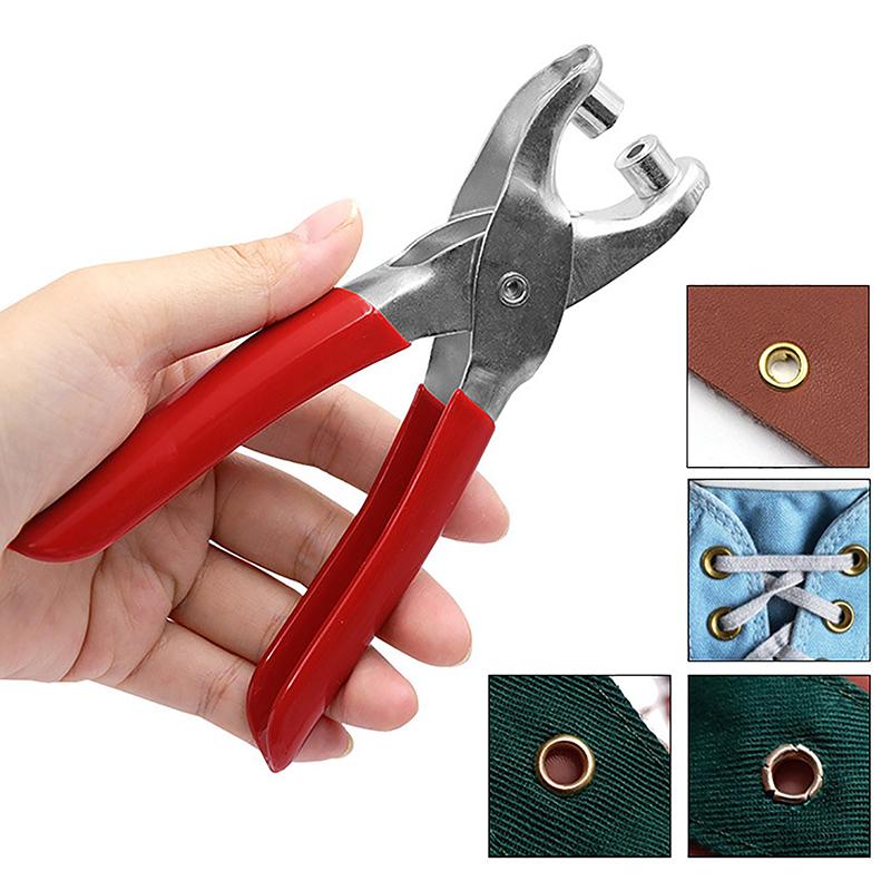 Eyelet Hole Punching Pliers Kit Shoe Holes Rivet Pliers For Punching Binding With 4Mm Button 28-40Pcs