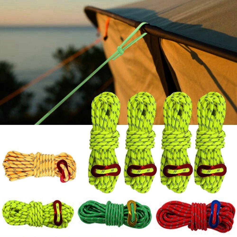 4 метра ветровой трос 4 мм аксессуары для палаток высокое качество светоотражающие с крючками для кемпинга