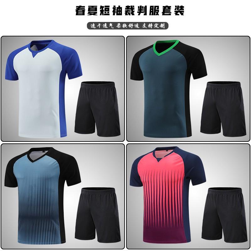 Basketball Referee Uniform Set Short Sleeve T-Shirts Men Women Training Competition