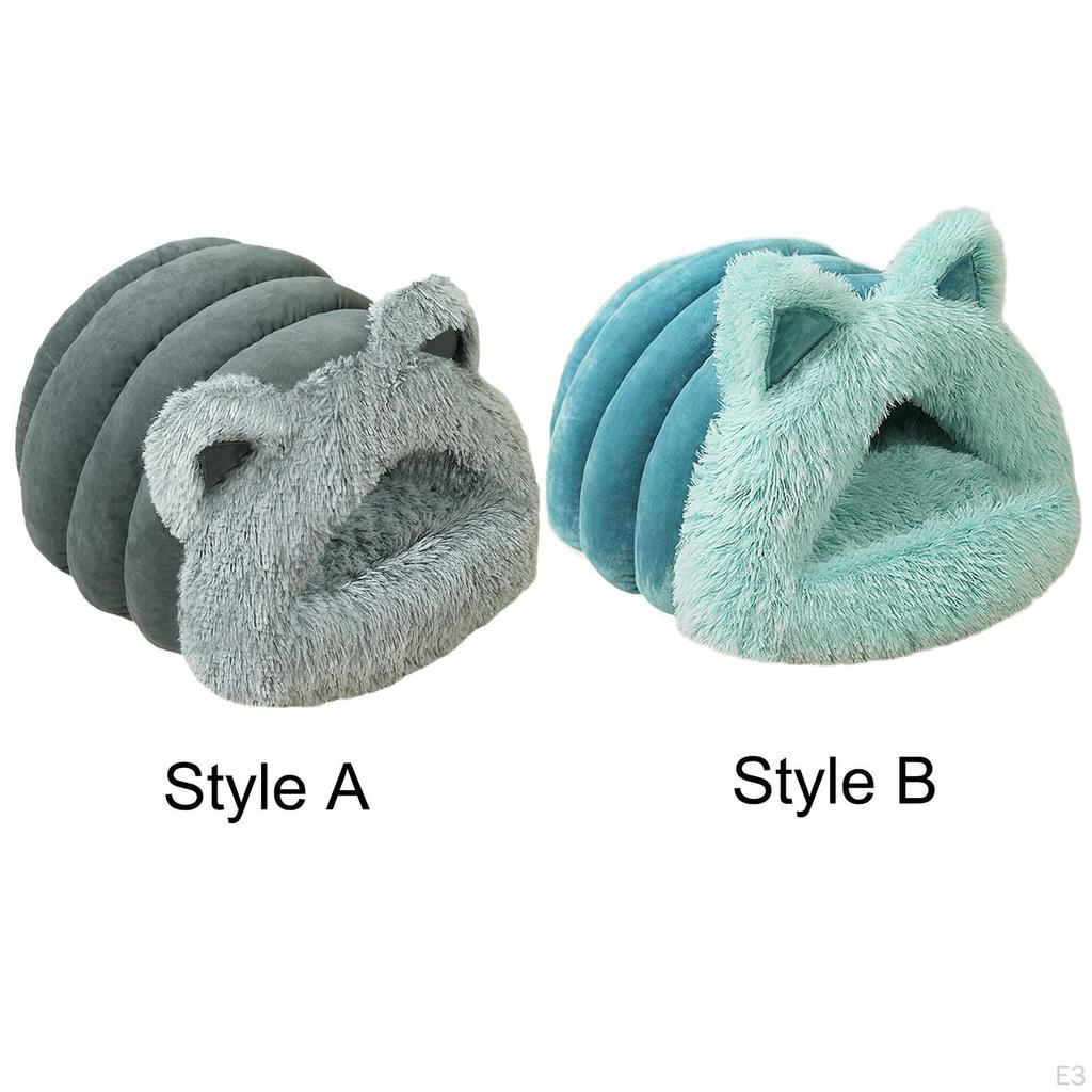 Кровать для кошки - нескользящий спальный мешок, моющийся, теплый, удобный, самонагревающийся, кровать для питомца, котенок, укрытие