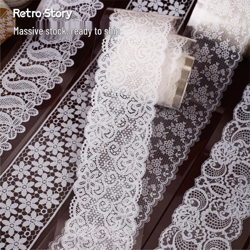 Журнальные наклейки «Ретро Кружевная Мечта» — 6 Стилей