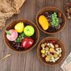 Плетеная из ротанга круглая корзина для фруктов
