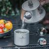 Миниатюрная кружка для саке и чая Boundless Voyage Titanium с сетчатым мешочком для удобного использования в кемпинге, из стали Ti3045D, 75 мл, ультралегкая, нержавеющая.