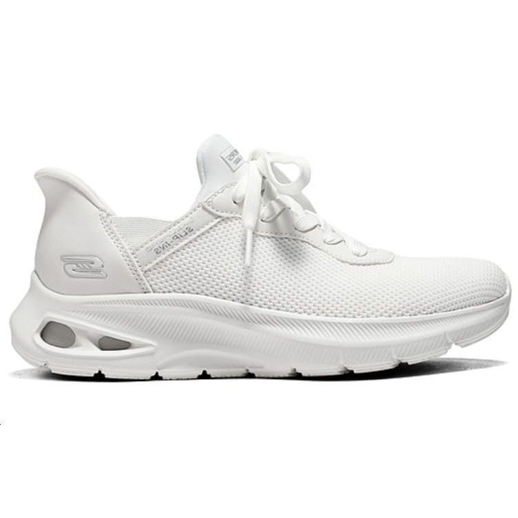 Skechers Сетчатая ткань Синтетическая кожа Однотонный Простой Амортизирующие Износостойкие Низкие Повседневная Обувь Женские кроссовки Цвет: вне-белый 117509-OFWT