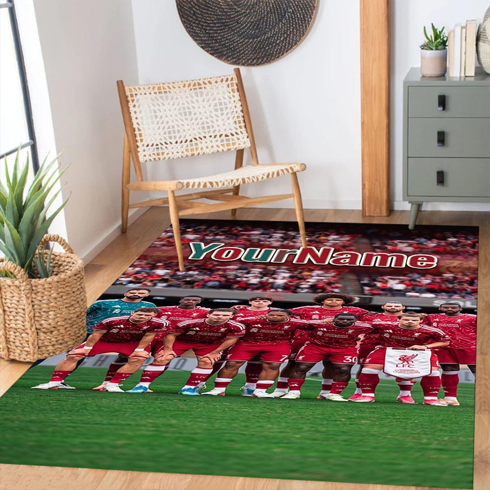 Liverpool Customized Name Carpet Suitable for Foyer Kitchen Dining Room Dormitory Anti-slip Rug Office home decor Perfect Birthday/Christmas Gift Idea