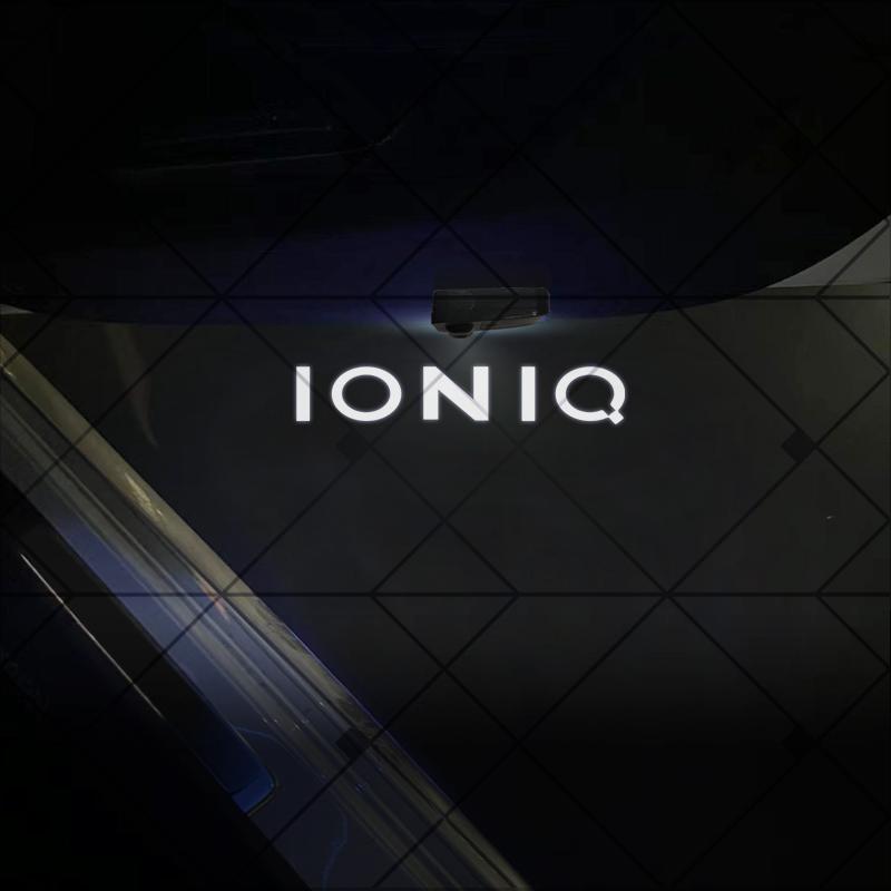1/2Pcs For Tucson Santa Fe Ioniq I10 I30 IX35 N Line Logo Car HD Projector Lamp LED Auto Door Welcome Light Accessories
