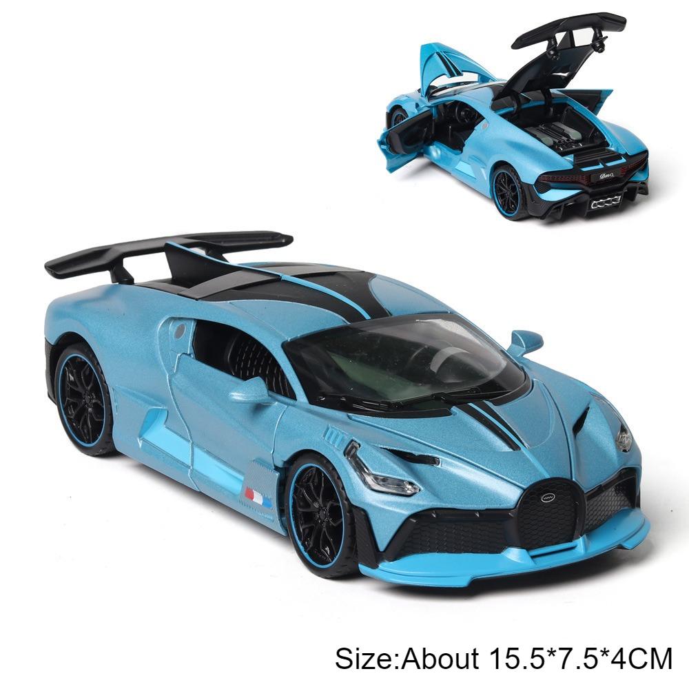 1:32 Scale Divo Bolide Sports Car Model Toy Metal Die-cast Music Light Pull Back Doors Opened Vehicle Models Boys Birthday Gifts