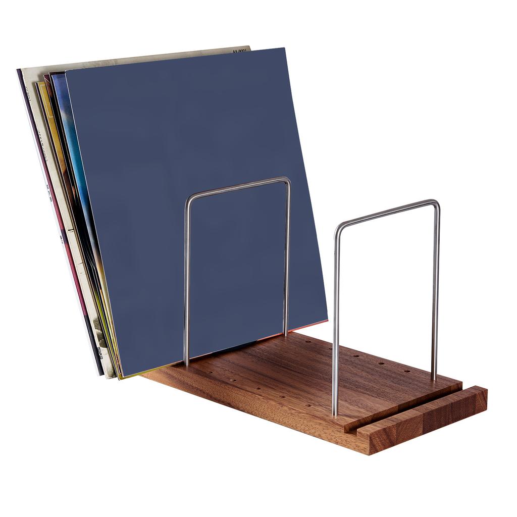 Vinyl Record Storage Holder Adjustable Solid Wood Record Stand for Albums 50 75 LP Vinyl Rack Organizer Record Display