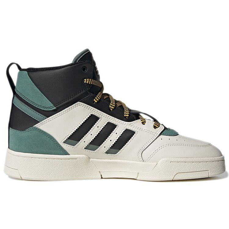Adidas Originals Drop Step XL Leather Non-Slip Wear-Resistant Mid-Top Sneakers Unisex Sneakers Black Green GW6189