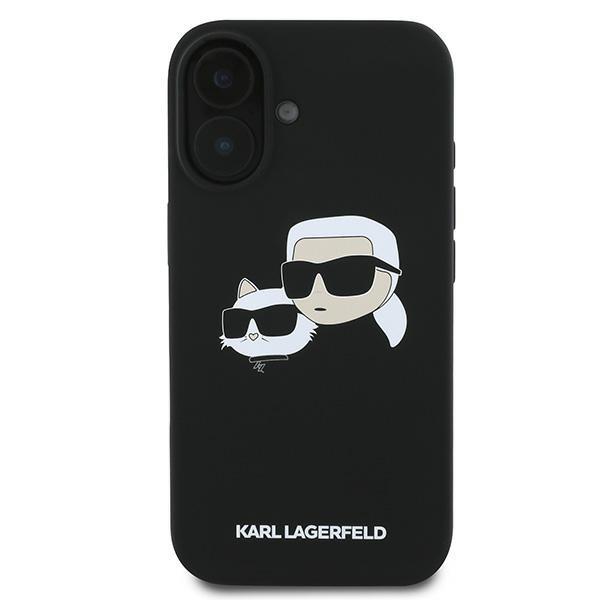 Karl Lagerfeld Klhmp16Mskchpplk Iphone16 Plus 6.7 Czarny/Black Hardcase Silicone Double Heads Print Magsafe