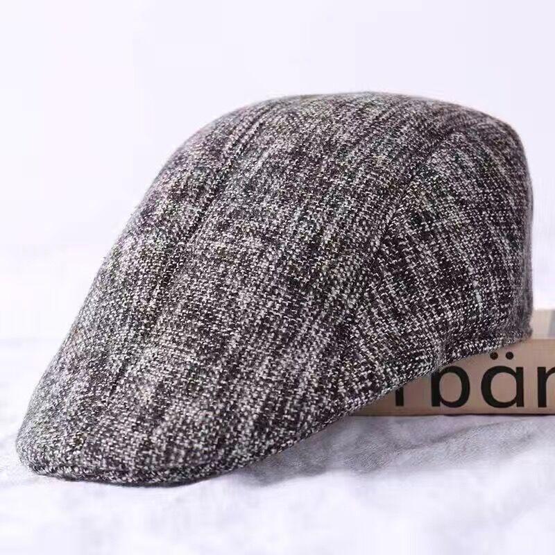 Middle-Aged And Elderly Woolen Baseball Cap Men'S Winter Casual Thickened Warm Cotton Hat Outdoor Riding Cap