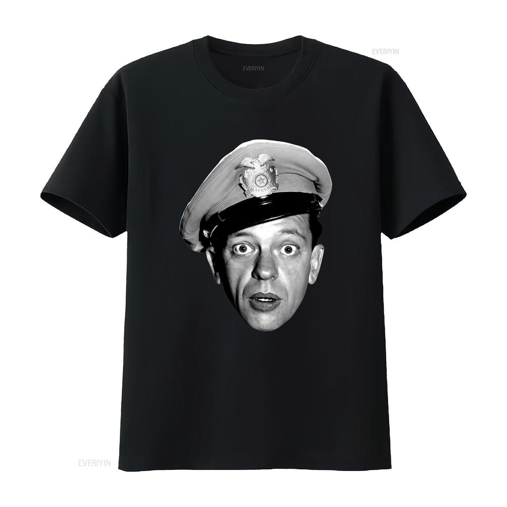 Vintage Retro Funny Mayberry Deputy Surprised Face Print Casual T Shirt vintage Washed streetwear Slightly Unisex Stretched