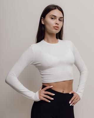 Лонгслив женский Dilvin 31236 S белый
