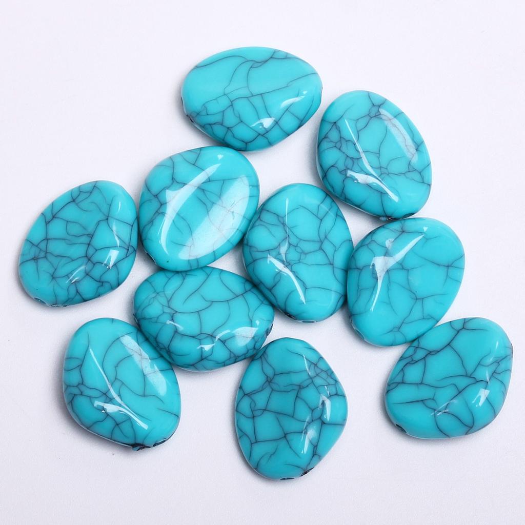 Зеленые имитированные бирюзовые геометрические бусины-разделители для изготовления украшений