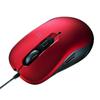 Sanwa Supply Wired Blue LED Mouse, Red, MA-BL114R [Set of 3]
